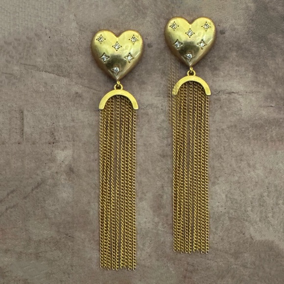 KATE SPADE • My Precious Heart Fringe Earrings - Picture 5 of 5